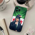 غطاء هاتف بعلم سوريا وأحمد الشرع - سيليكون ناعم لآيفون
