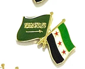 دبوس بروش بعلم سوريا - يُثبت على الياقة